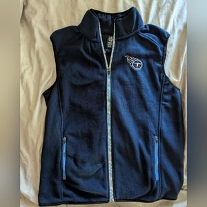 NWT NFL team apparel Titans Fleece Vest Football Tennessee titans